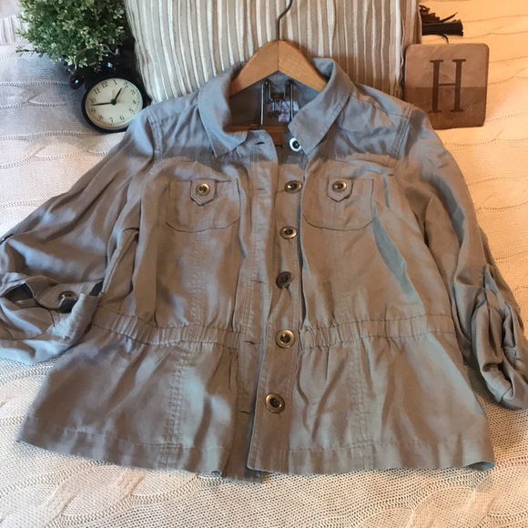 Charter Club Jackets & Blazers - Women’s Gray Jacket Size Petite PET/SM